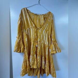 Blue Island Mustard Tie-Dye Tunic